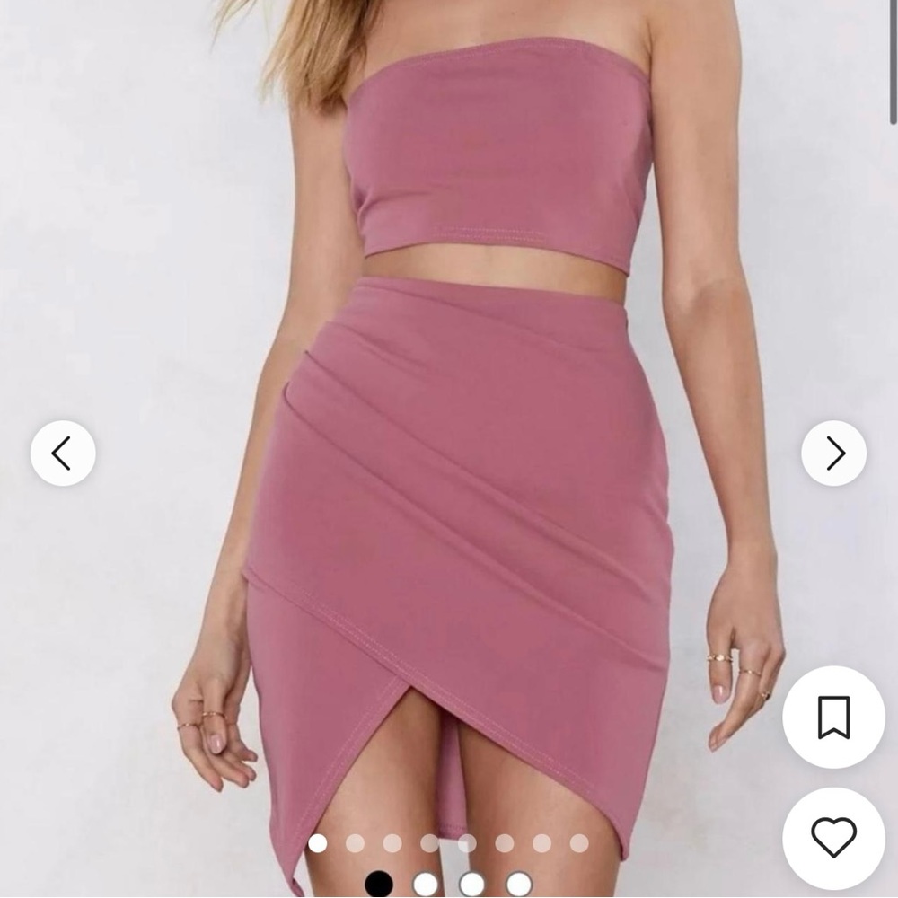 Nasty Gal Together Or Apart Bandeau Top And Skirt Set